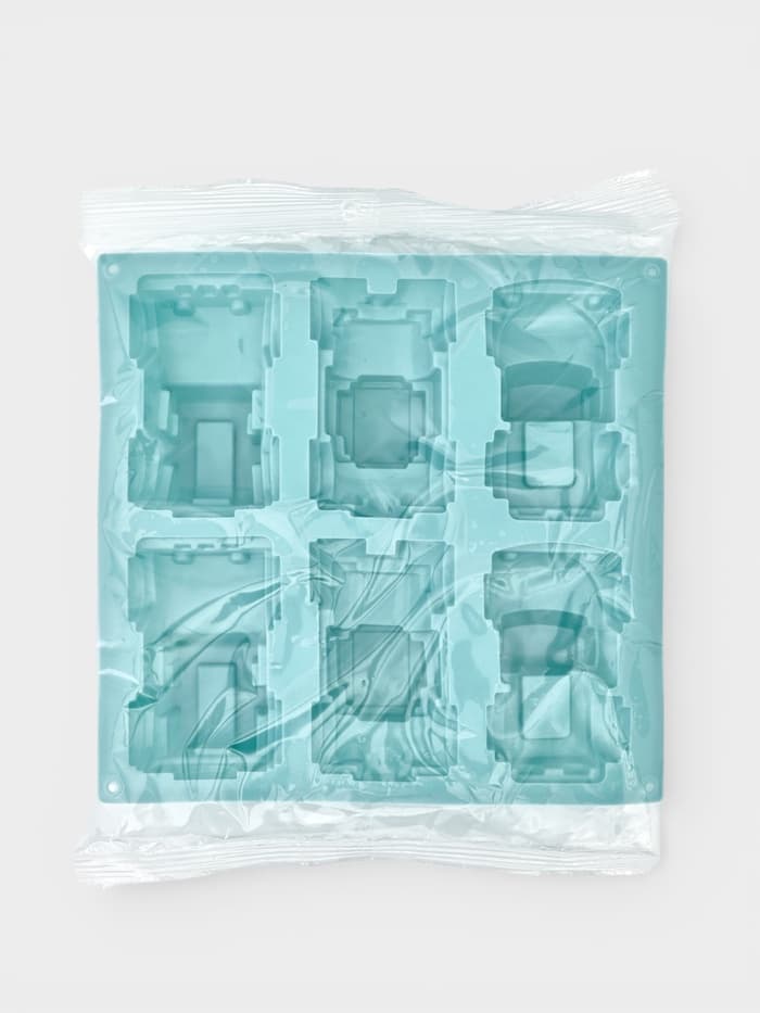 Форма для выпечки Доляна «Грузовик», силикон, 22×22 см, 6 ячеек (9.8×4.9 см), бирюзовый