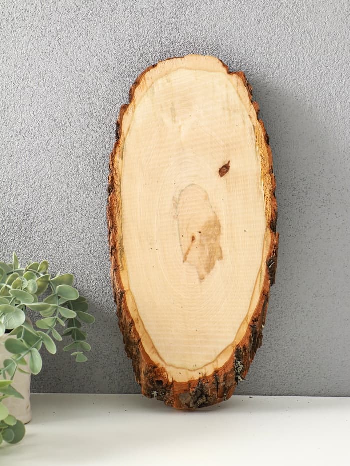 Спил осины, косой, слэб для декора, 30×14±2 см