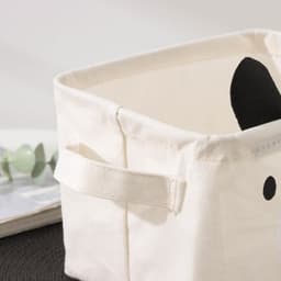 Корзина для хранения с ручками Доляна «Мишка», 20×16×14 см, бежевая