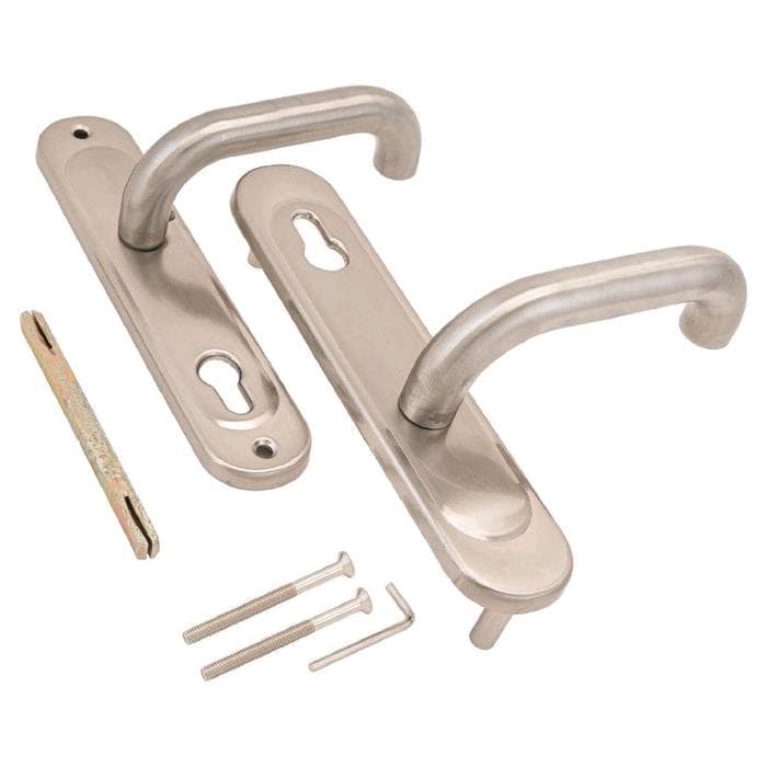 Комплект ручек «Крит» Р85-5859У-Хш 9×9 мм д/противопожарной двери, цвет полированный хром