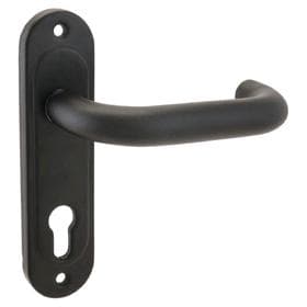 Комплект ручек «Крит» Р72-4949У-Чш 9×9 мм д/противопожарной двери, черная шагрень