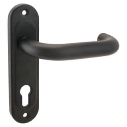 Комплект ручек «Крит» Р72-4949У-Чш 9×9 мм д/противопожарной двери, черная шагрень