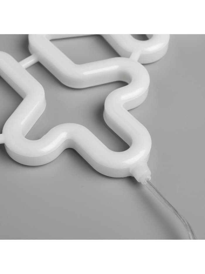 Светодиодная фигура «Снежинка» 30 см, пластик, 220 В, свечение мульти