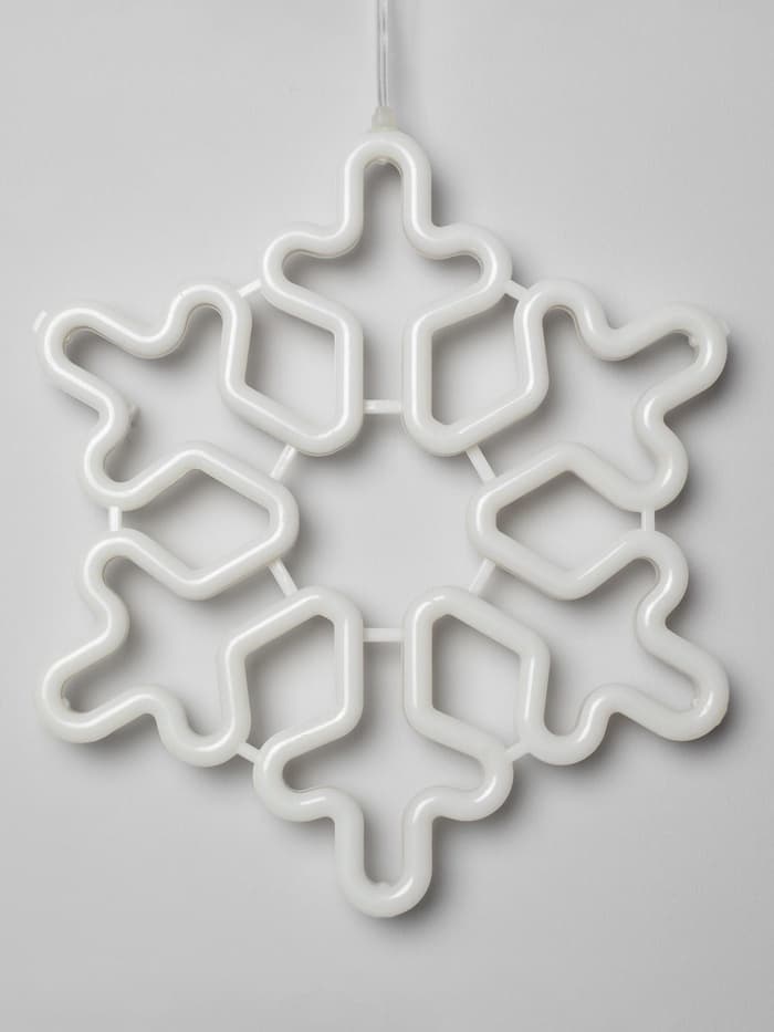 Светодиодная фигура «Снежинка» 30 см, пластик, 220 В, свечение тёплое белое