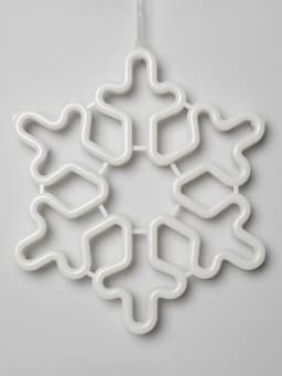 Светодиодная фигура «Снежинка» 30 см, пластик, 220 В, свечение тёплое белое