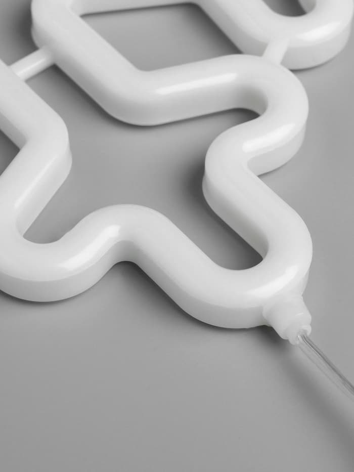 Светодиодная фигура «Снежинка» 30 см, пластик, 220 В, свечение тёплое белое