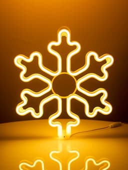 Светодиодная фигура «Снежинка» 30 см, пластик, 220 В, свечение тёплое белое