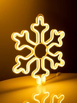 Светодиодная фигура «Снежинка» 30 см, пластик, 220 В, свечение тёплое белое