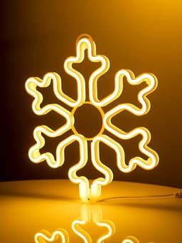 Светодиодная фигура «Снежинка» 30 см, пластик, 220 В, свечение тёплое белое
