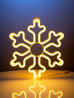 Светодиодная фигура «Снежинка» 30 см, пластик, 220 В, свечение тёплое белое