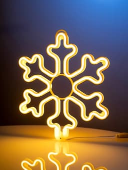 Светодиодная фигура «Снежинка» 30 см, пластик, 220 В, свечение тёплое белое