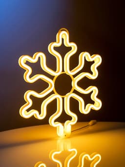 Светодиодная фигура «Снежинка» 30 см, пластик, 220 В, свечение тёплое белое