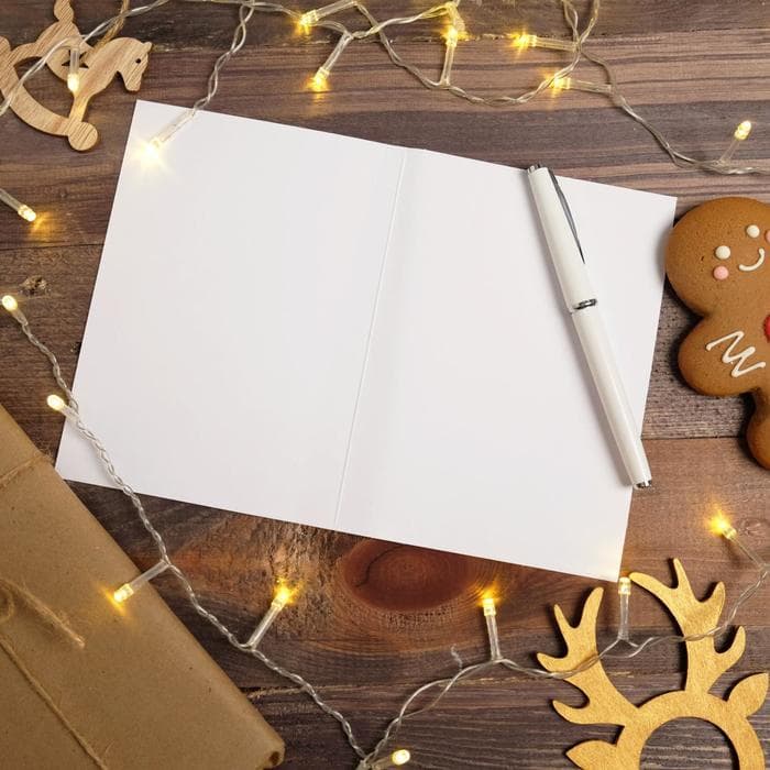 Открытка С Новым годом на акварельном картоне «Счастливых дней», тиснение, 11.5×16 см