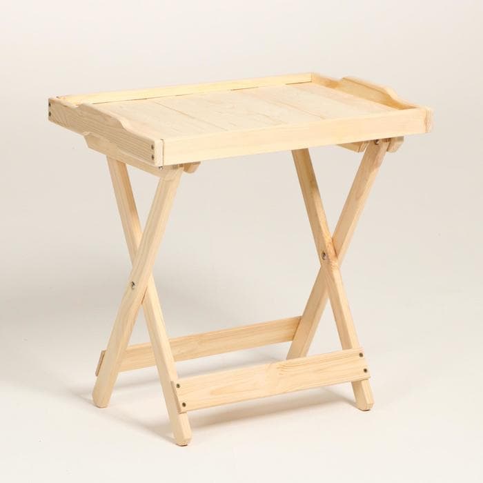 Столик для завтрака сервировочный Дарим Красиво, со съемным подносом, дерево