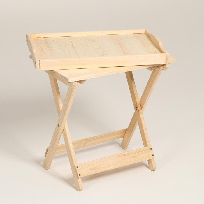 Столик для завтрака сервировочный Дарим Красиво, со съемным подносом, дерево