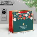 Пакет подарочный новогодний ламинированный «Счастья в Новом году», ML 27×23×11.5 см