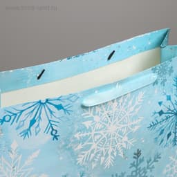 Пакет подарочный новогодний ламинированный «Морозный день», XL 49×40×19 см