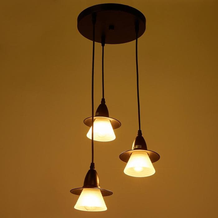 Светильник ЭкономСвет 36081/3 3×40 Вт Е27 черный 33×33×75 см