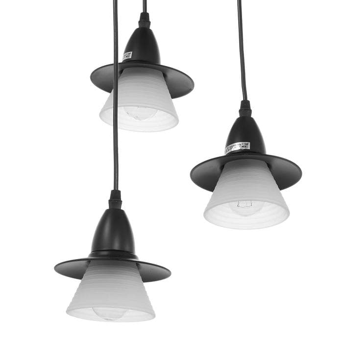 Светильник ЭкономСвет 36081/3 3×40 Вт Е27 черный 33×33×75 см