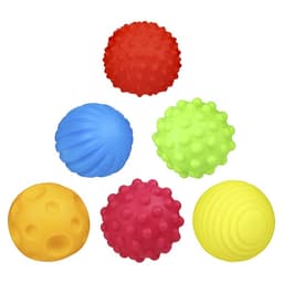 Тактильные мячики с пищалкой «Голубая ёлочка», 6 шт., Крошка Я