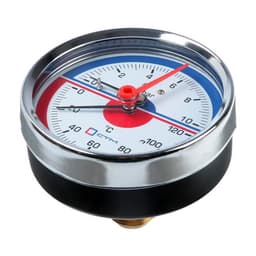 Термоманометр CTM, аксиальный, Дк 80 мм, 1 МПа, наружная резьба 1/4", 120°С