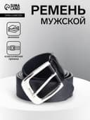 Ремень мужской, ширина 3.6 см, винт, пряжка металл, чёрный