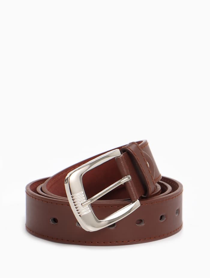 Ремень мужской, 120×3.6 см, гладкий, винт, пряжка металл, коричневый