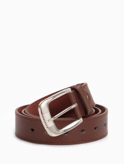 Ремень мужской, 120×3.6 см, гладкий, винт, пряжка металл, коричневый