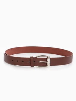 Ремень мужской, 120×3.6 см, гладкий, винт, пряжка металл, коричневый