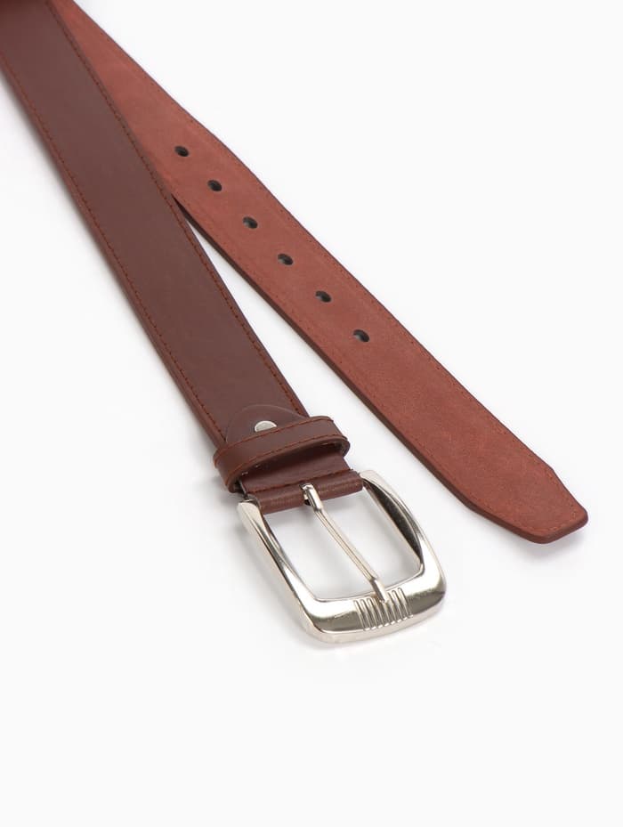 Ремень мужской, 120×3.6 см, гладкий, винт, пряжка металл, коричневый