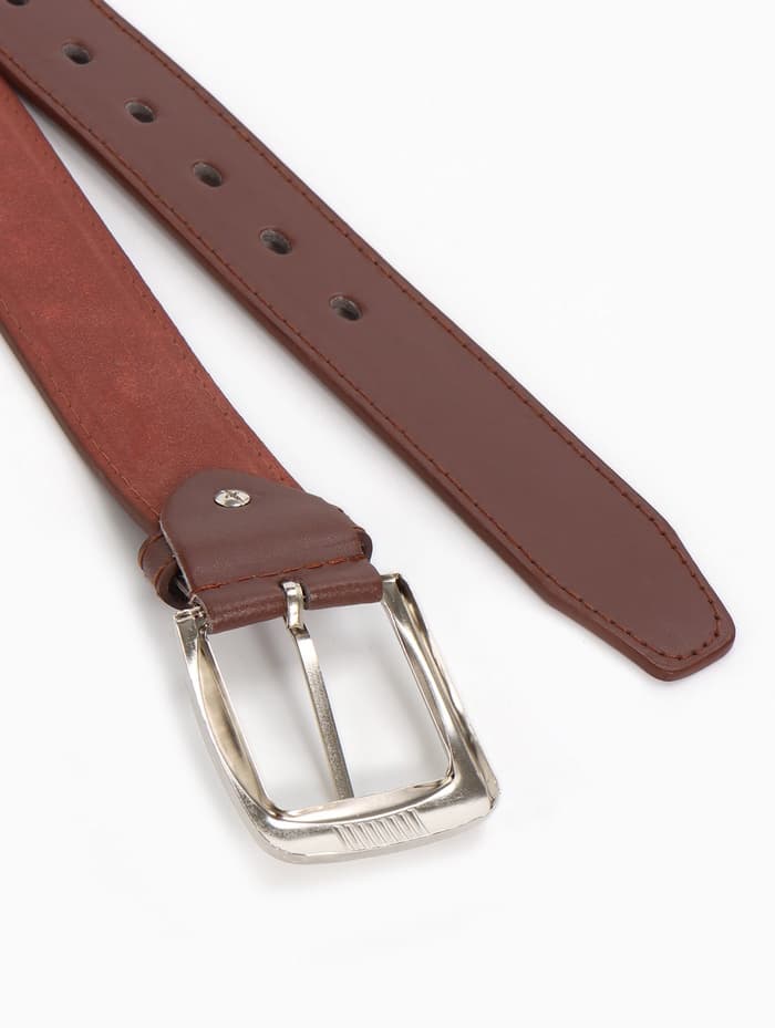Ремень мужской, 120×3.6 см, гладкий, винт, пряжка металл, коричневый