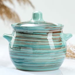 Горшочек для запекания Борисовская керамика «Скандинавия», 650 мл, 12.5×11.5 см, голубой