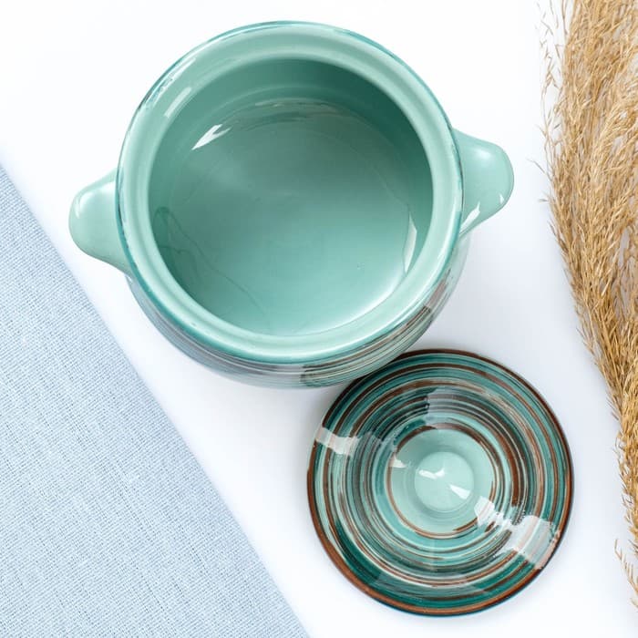 Горшочек для запекания Борисовская керамика «Скандинавия», 650 мл, 12.5×11.5 см, голубой