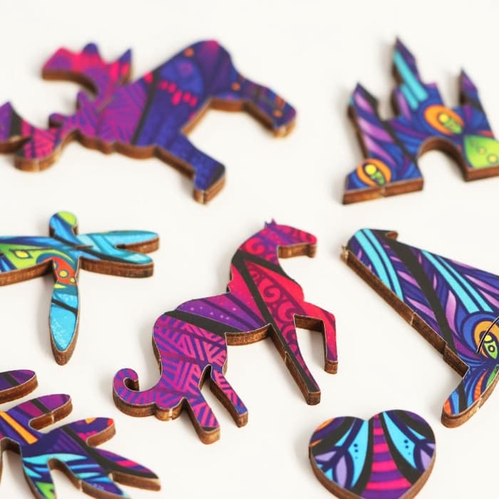 Пазл деревянный фигурный Puzzle «Сказочная сова», 87 элементов