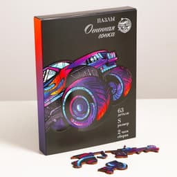Пазл деревянный фигурный Puzzle «Огненная гонка», 63 элементов