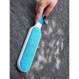 Щётка для удаления шерсти и волос с одежды и мебели с ручкой Доляна, 33×7.5×5 см, синяя