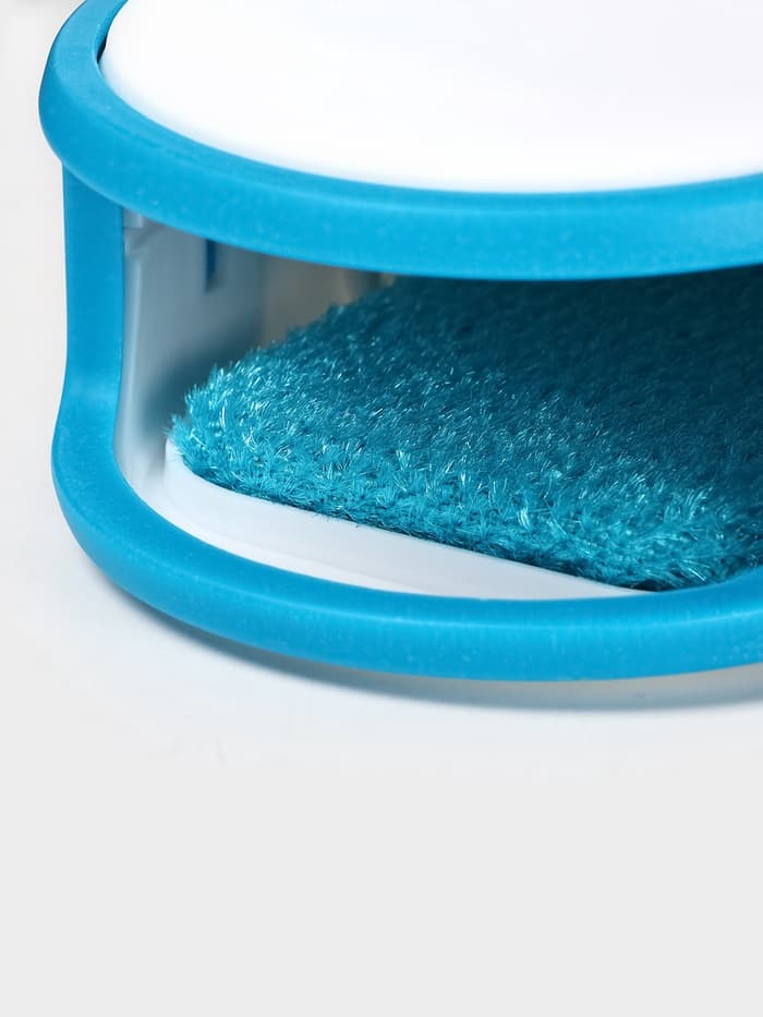 Щётка для удаления шерсти и волос с одежды и мебели с ручкой Доляна, 33×7.5×5 см, синяя