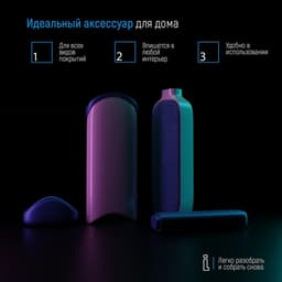 Щётка для удаления шерсти и волос с одежды и мебели с ручкой Доляна, 33×7.5×5 см, синяя