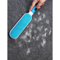 Щётка для удаления шерсти и волос с одежды и мебели с ручкой Доляна, 33×7.5×5 см, синяя