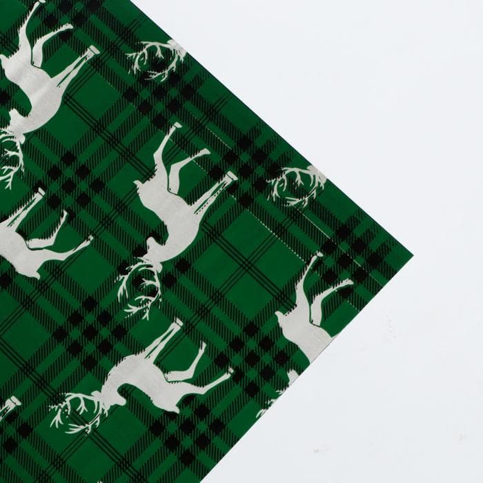 Плёнка упаковочная «Олени. Новый год», 100×70 см