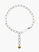 Кулон на цепочке «Шар и Булавка», цвет серебро, L=45 см