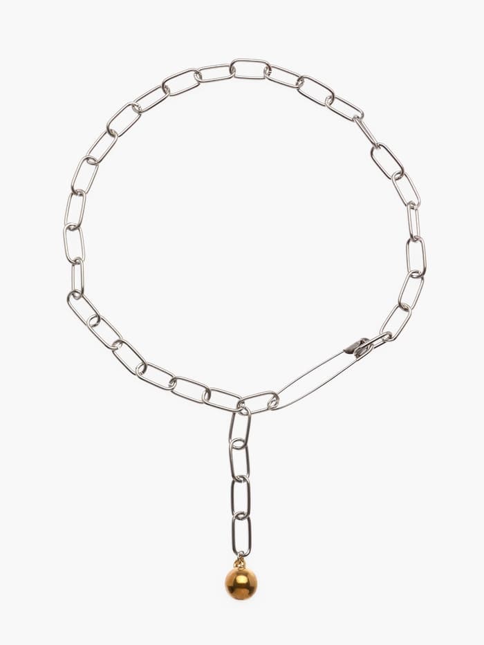 Кулон на цепочке «Шар и Булавка», цвет серебро, L=45 см