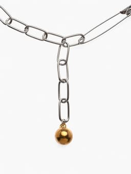 Кулон на цепочке «Шар и Булавка», цвет серебро, L=45 см