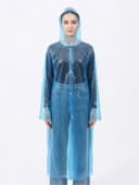 Дождевик - плащ, взрослый, размер 48-50, PE 100 г, синий