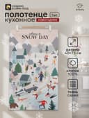 Полотенце кухонное новогоднее «Этель» Snow day, 40×73 см, 100% хлопок, саржа 190 г/м²