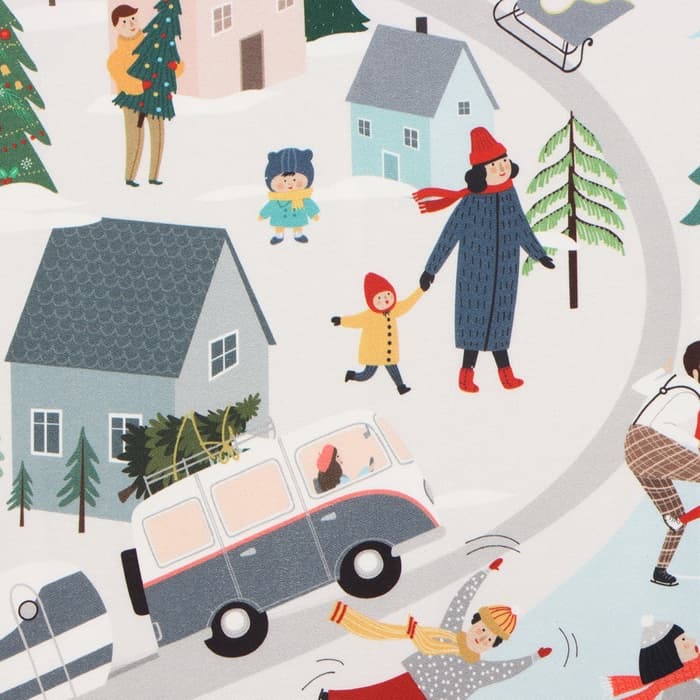 Полотенце кухонное новогоднее «Этель» Snow day, 40×73 см, 100% хлопок, саржа 190 г/м²