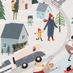 Полотенце кухонное новогоднее «Этель» Snow day, 40×73 см, 100% хлопок, саржа 190 г/м²