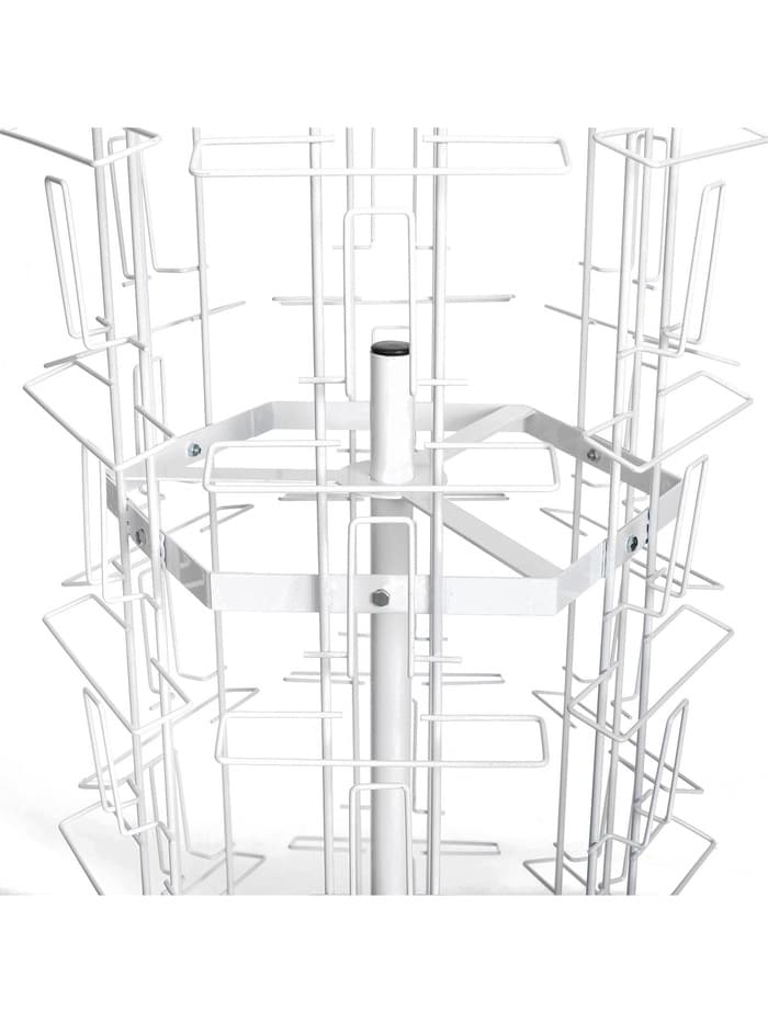 Стойка вращающаяся для открыток, напольная, 60 карманов А5, 40×40×180 см, белая