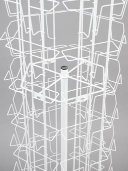 Стойка вращающаяся для открыток, напольная, 60 карманов А5, 40×40×180 см, белая