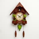 Часы настенные интерьерные большие с кукушкой «Лоза», плавный ход, 63×10×36 см, коричневые